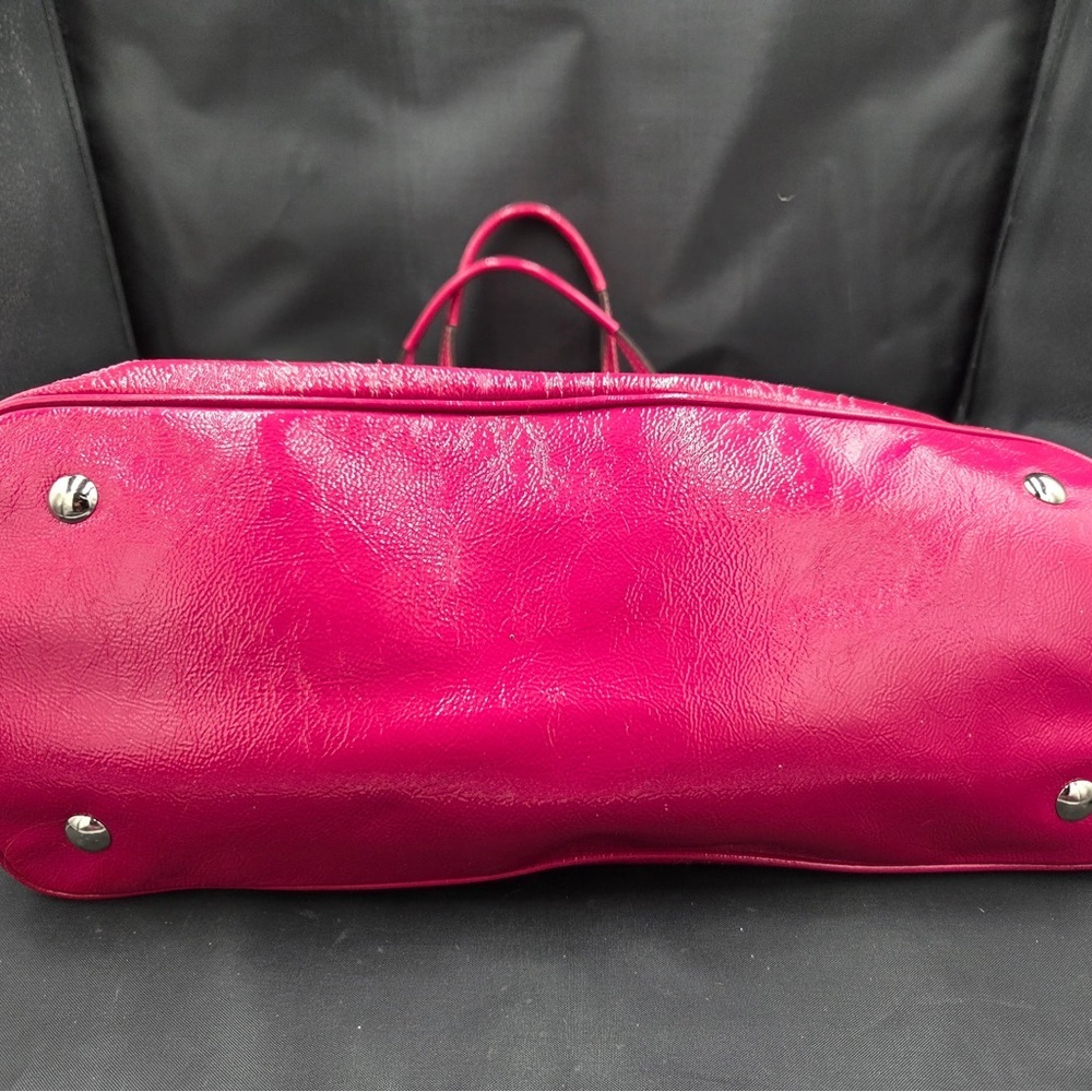 Coach Pink Leather Kisslock Tote Bag - Picture 4 of 11